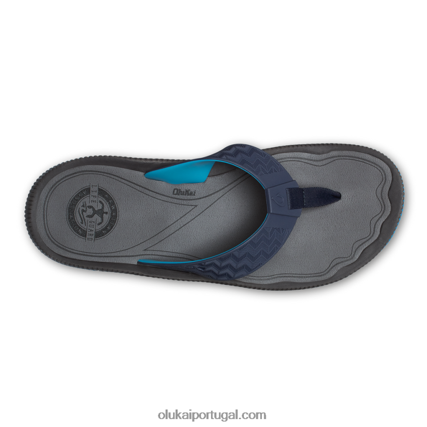 homens awiki OluKai JF6J02111 trincheira azul/pavimento