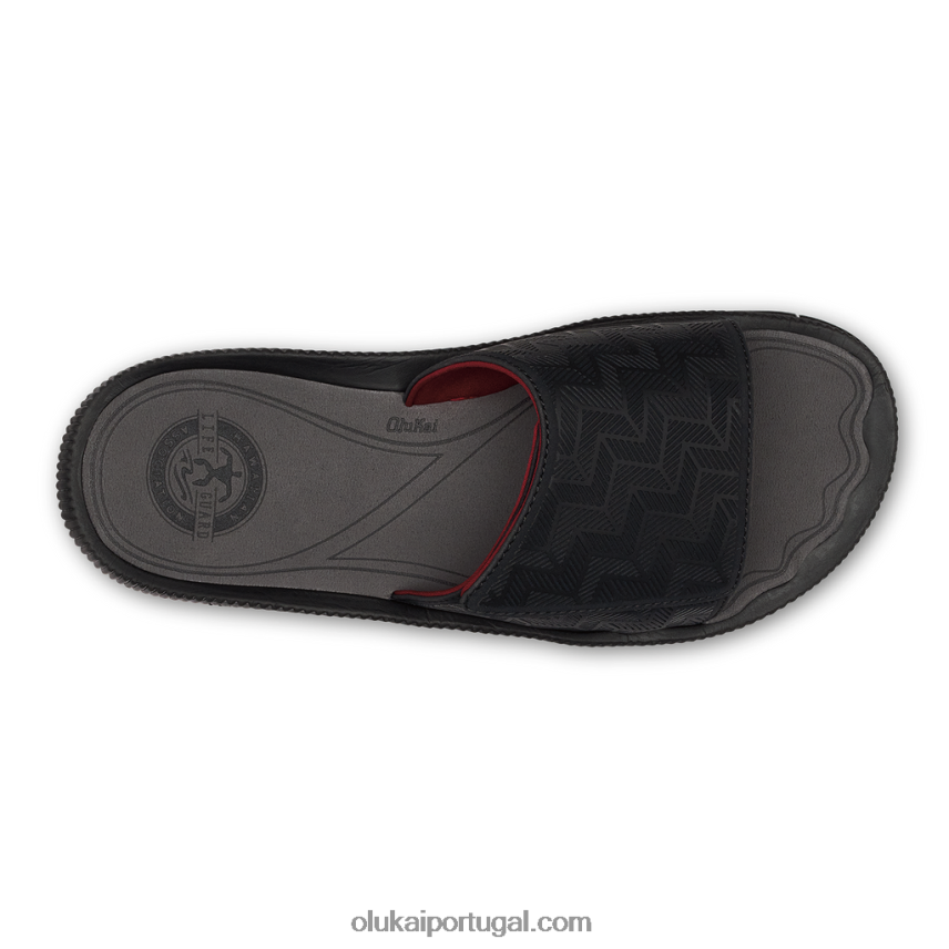homens awiki 'olu OluKai JF6J02105 preto/hla