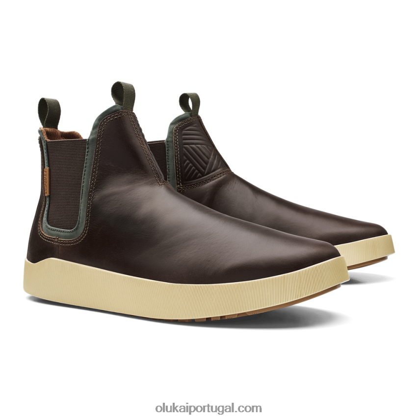 homens mikole OluKai JF6J02136 madeira escura/nori