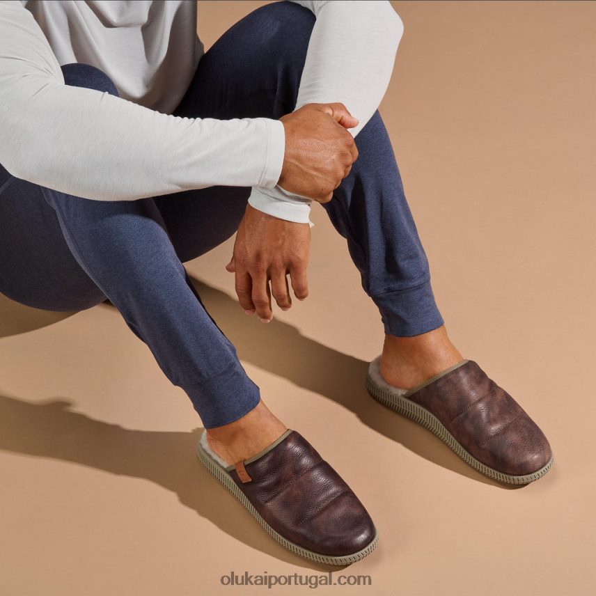 homens mua'ili OluKai JF6J02142 madeira escura/silte