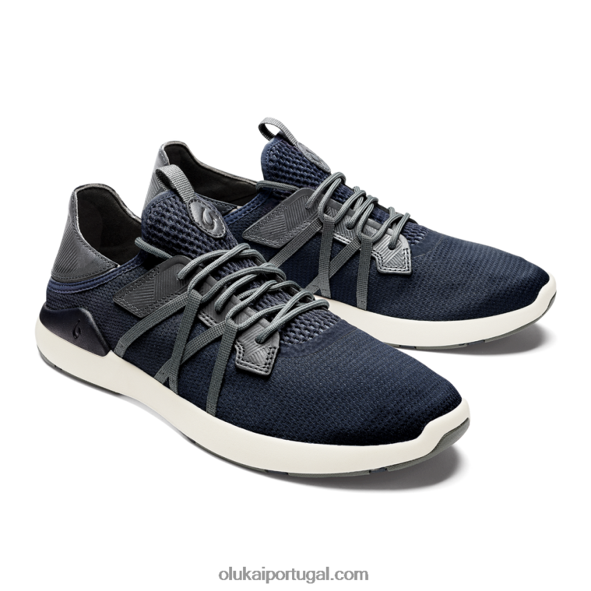 homens mio li OluKai JF6J0213 trincheira azul/carvão