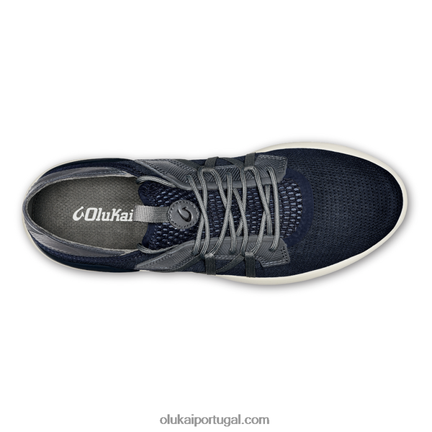 homens mio li OluKai JF6J0213 trincheira azul/carvão