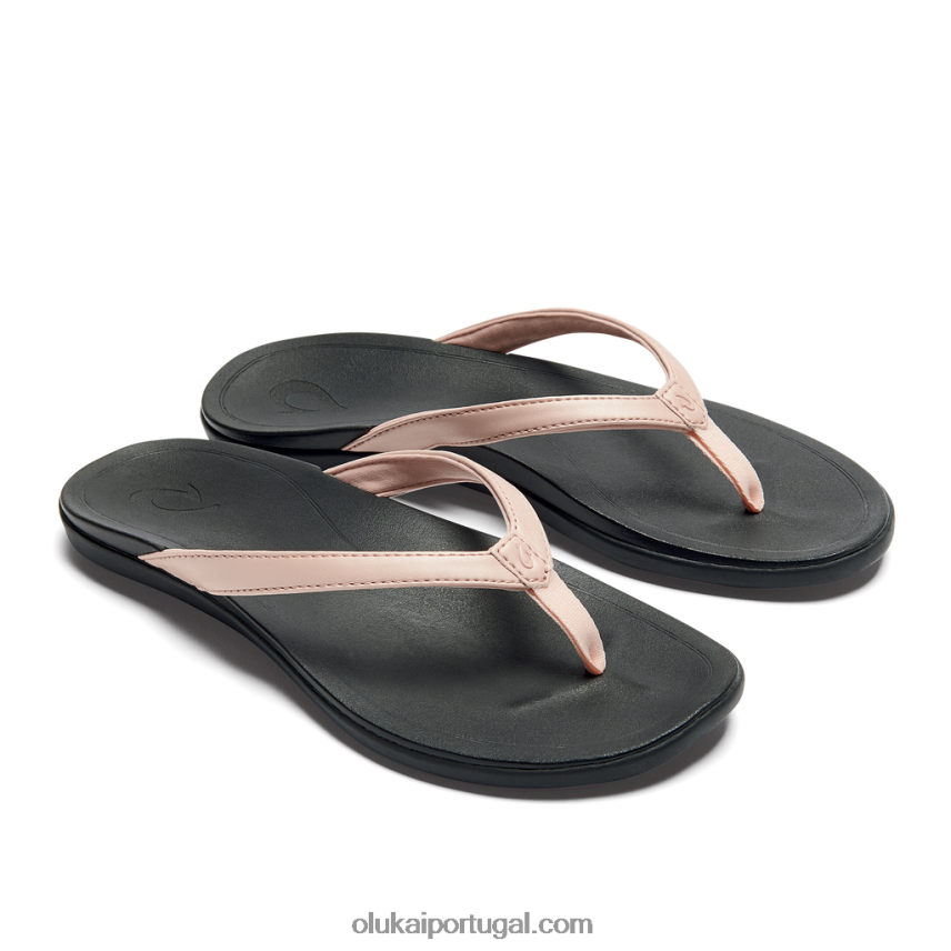 mulheres ho'opio OluKai JF6J02249 pétala rosa metálico/preto