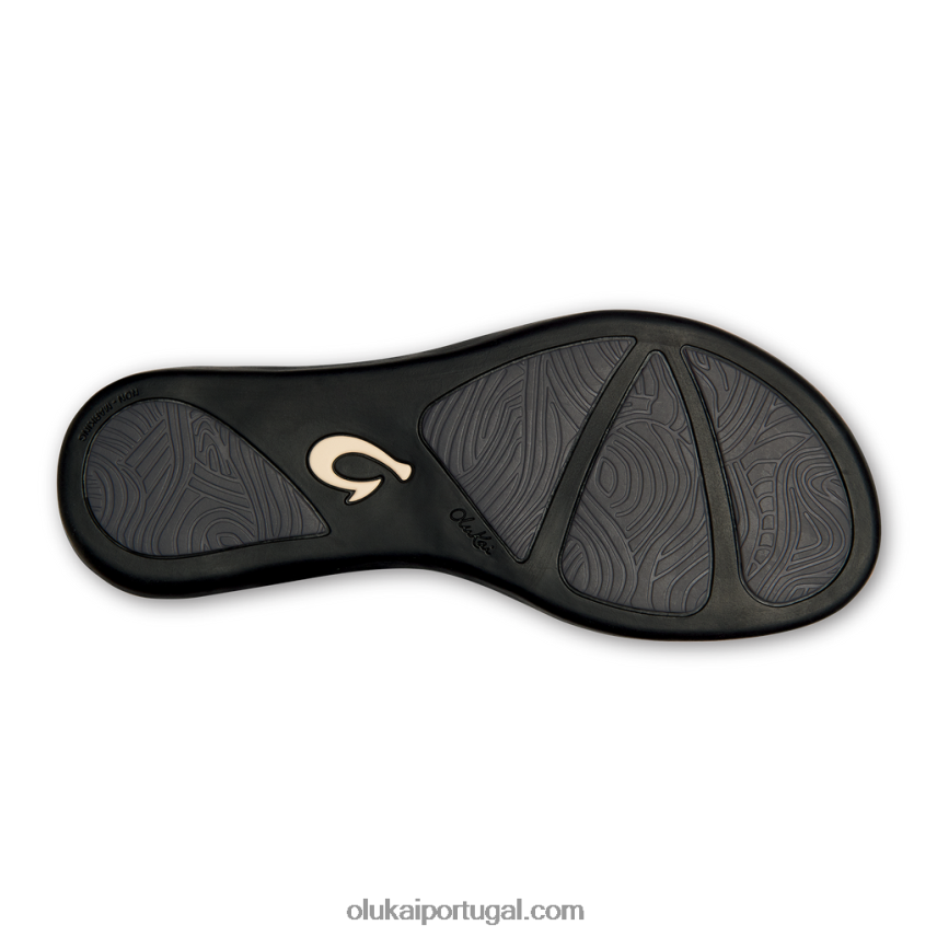 mulheres ho'opio OluKai JF6J02249 pétala rosa metálico/preto