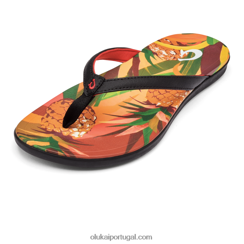 mulheres ho'opio hau OluKai JF6J02228 preto/abacaxi
