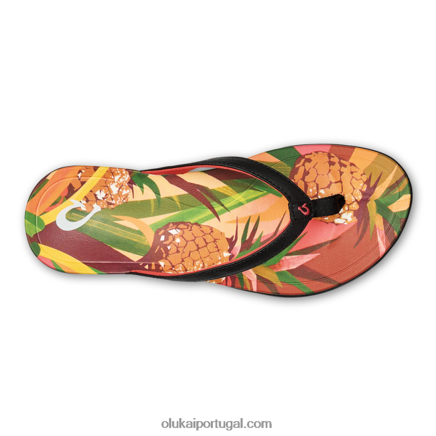 mulheres ho'opio hau OluKai JF6J02228 preto/abacaxi