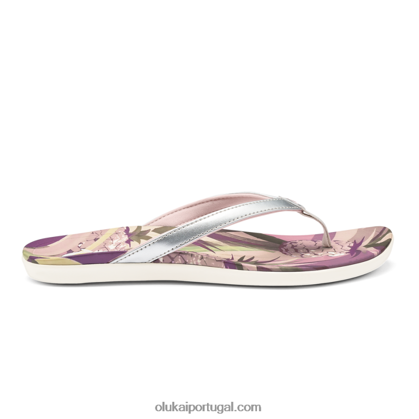 mulheres ho'opio hau OluKai JF6J02230 prata/abacaxi