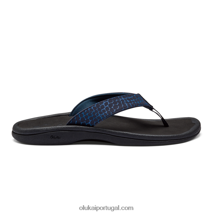 mulheres ohana pa'i OluKai JF6J02246 trincheira azul/mo'o