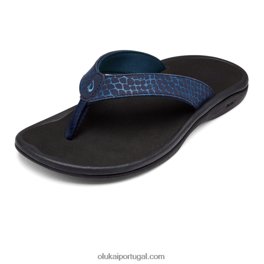 mulheres ohana pa'i OluKai JF6J02246 trincheira azul/mo'o