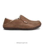 homens chinelo moloa OluKai JF6J02140 caramelo/madeira escura