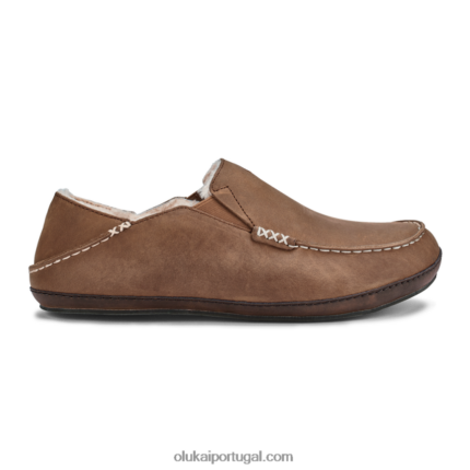 homens chinelo moloa OluKai JF6J02140 caramelo/madeira escura