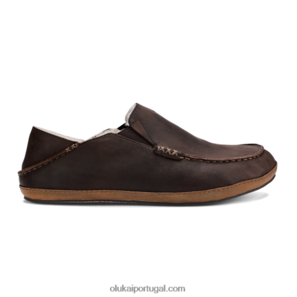 homens chinelo moloa OluKai JF6J02141 Madeira escura